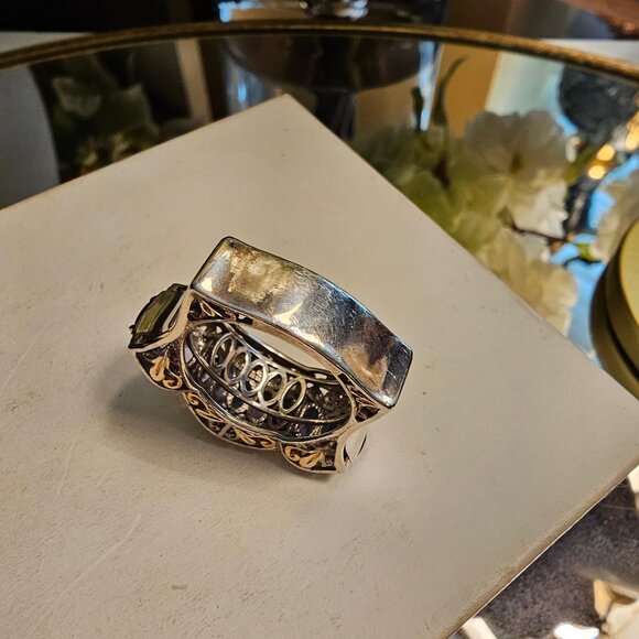 Gems en Vogue., 18K Gold Accented Polished Tanzanite Ring - Picture 10 of 10